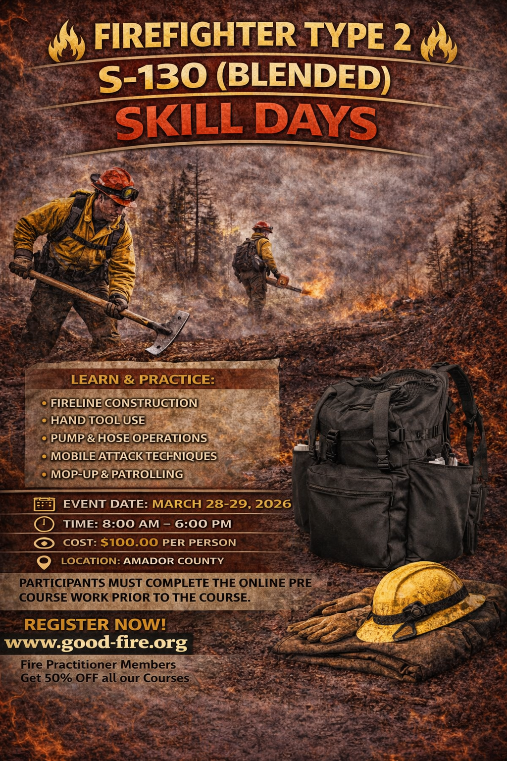 Wildland Firefighter Type 2  (Blended) - Amador County